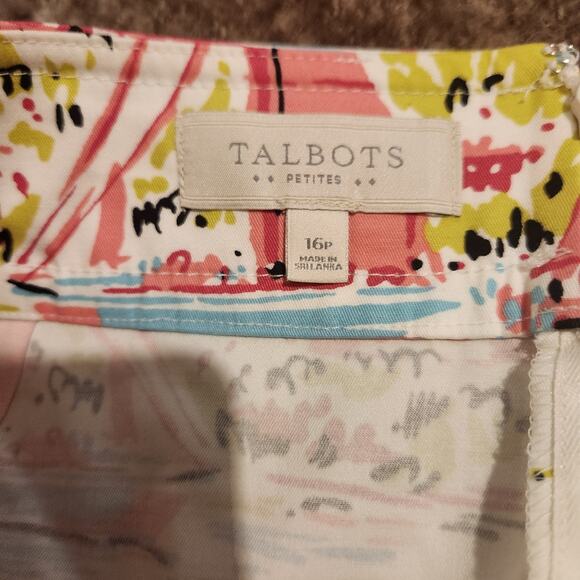 Talbots 16P Sailboats Cotton Pencil Skirt - Picture 4 of 5